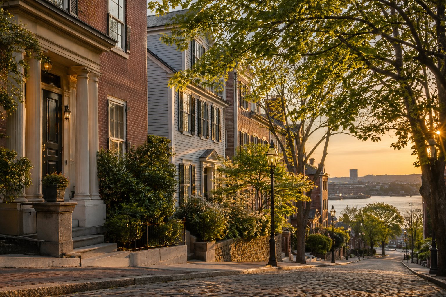 A Providence County street with homes, illustrative